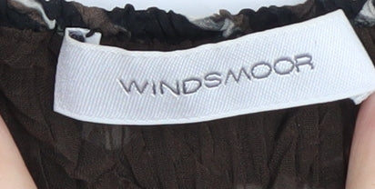Windsmoor Women's Brown Beaded V-Neck Top