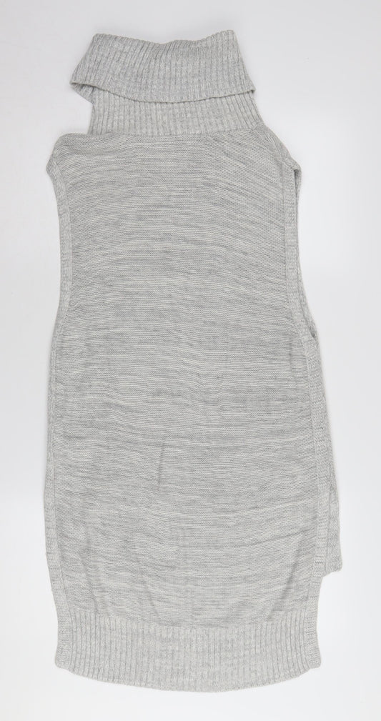 Banana Republic Women's Grey Roll Neck Vest Jumper L
