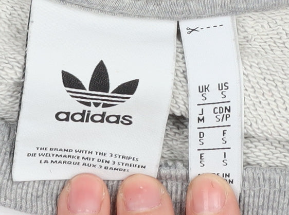 Adidas Men's Grey Crew Neck Sweatshirt S