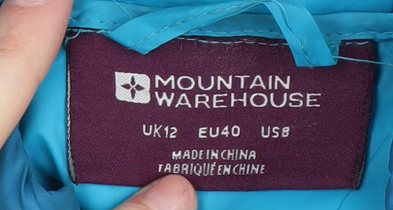Mountain Warehouse Women's Blue Puffer Jacket Size 12