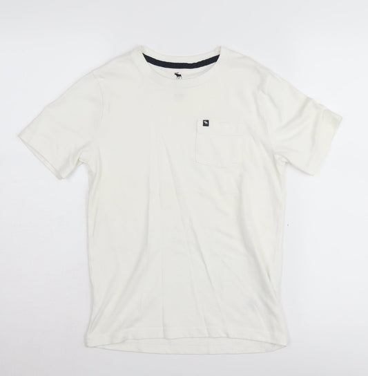 Abercrombie & Fitch Kids Boys White Basic T-Shirt Size 9-10 Years