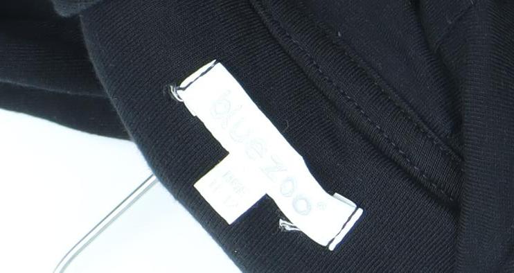 Additional view of Blue Zoo girls’ black rainbow hoodie 11-12 years