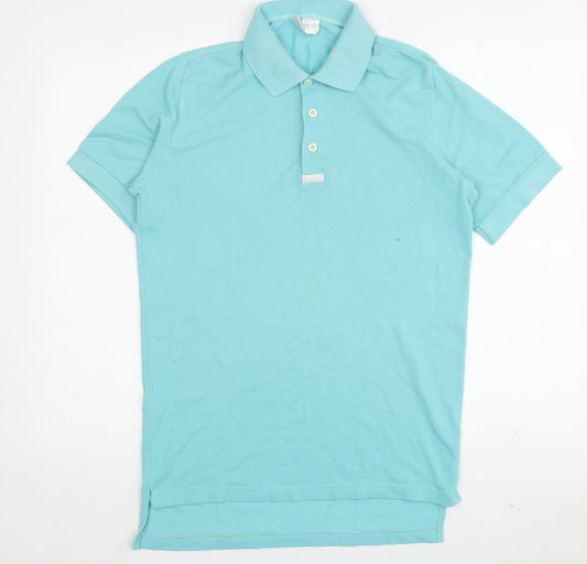 Unisex Adultss UK Size M adidas Blue Cotton Polo