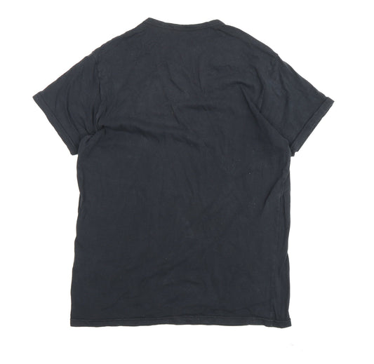 Emporio Armani Men's Black L T-Shirt - Logo Accents