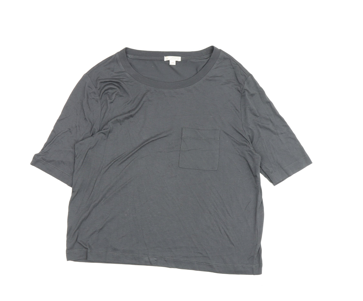 Gap Women's Grey Cotton T-Shirt XS Regular Fit