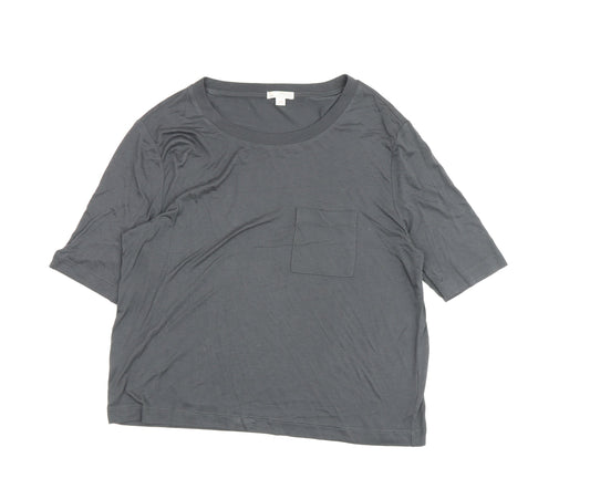Gap Women's Grey Cotton T-Shirt XS Regular Fit