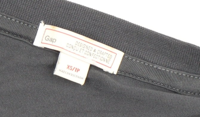Gap Women's Grey Cotton T-Shirt XS Regular Fit