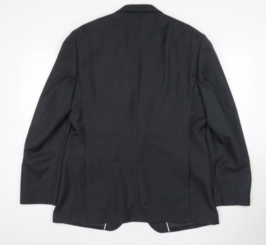 Dehavilland Men's Black Regular Fit Blazer, 42R