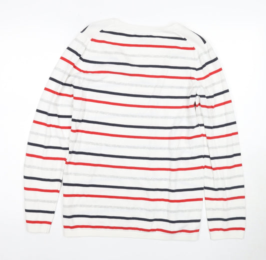 Tommy Hilfiger Men's Multicoloured V-Neck Jumper, L