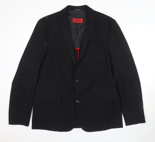 Hugo Boss Men's Black Pinstripe Blazer 44R