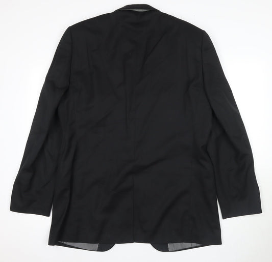 Pierre Cardin Men's Black Wool Tuxedo Blazer 42L