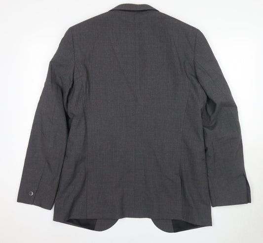 T.M. Lewin Grey Wool Blazer for Men, 42L