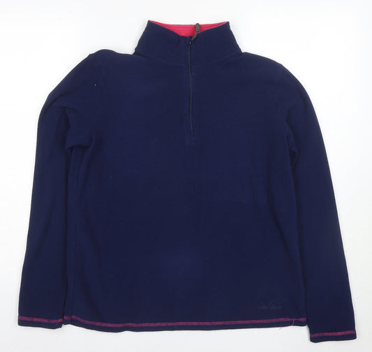 Peter Storm Women's Blue Hoodie Size 14 Zip Fleece