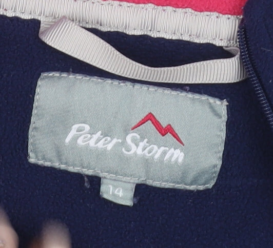 Peter Storm Women's Blue Hoodie Size 14 Zip Fleece