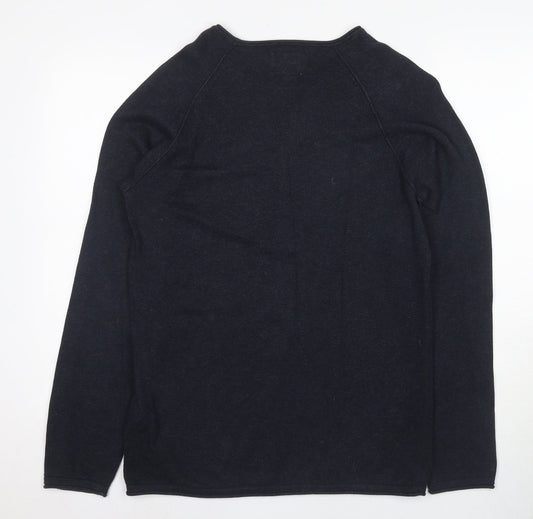 Jack & Jones Men's Black S Cotton Pullover Jumper