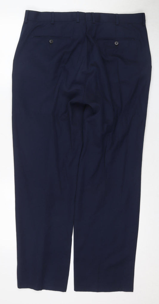 Moss Esq. Men's Blue Dress Pants Size 32 Regular Fit
