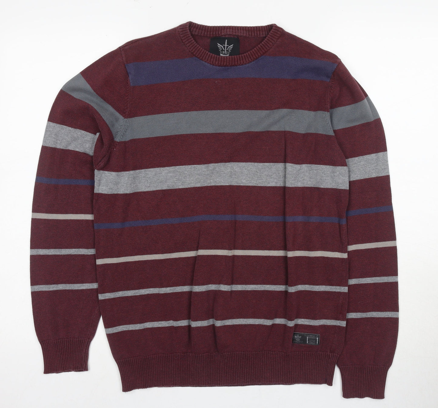 Firetrap Men's Multicoloured Striped M Pullover Jumper