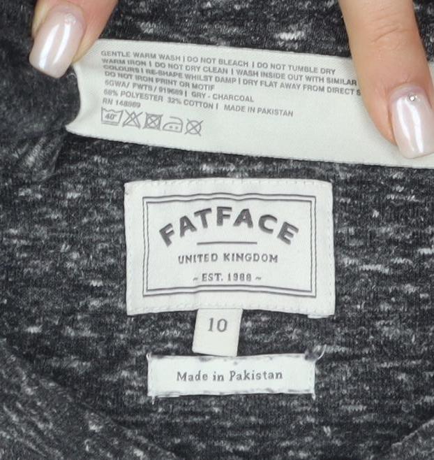 FatFace Women Grey Sweater, Size 10, Cotton Blend