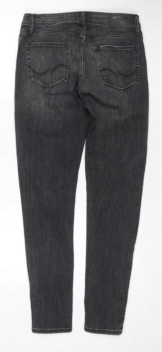 Jack & Jones Men's Black Distressed Jeans, Size 32