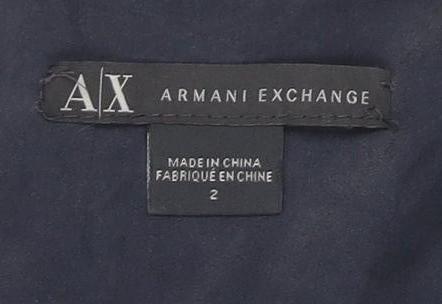 Armani Exchange Women's Blue Silk Shirt Dress, Size 2