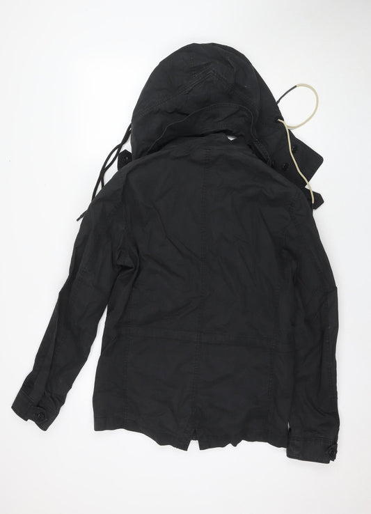 Diesel Men's Black Parka Jacket S - Casual Hooded Design