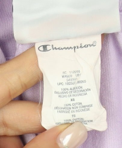 Champion Unisex Purple Pullover Hoodie XL