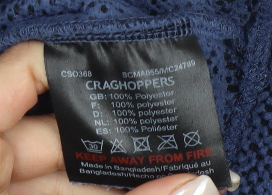 Craghoppers Men's Blue 1/2 Zip Fleece Hoodie M