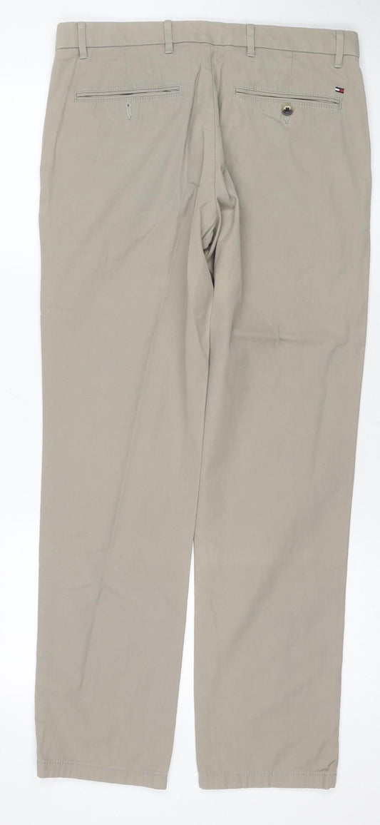 Tommy Hilfiger Men's Beige Chino Trousers, Size 32
