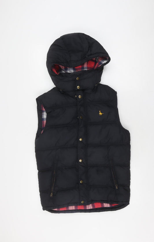 Jack Wills Women's Black XS Puffer Jacket, Hooded Quilted