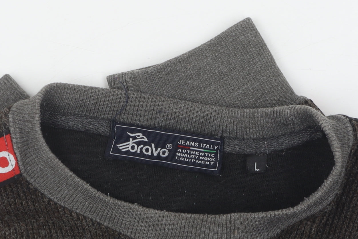 Bravo Men's Brown L Pullover Jumper