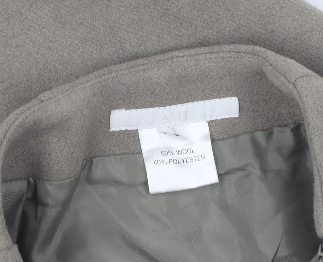 AGIT Women's Beige Wool Pencil Skirt XS