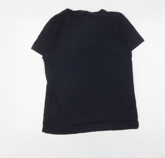 Womens UK Size M Tommy Hilfiger Black Cotton T-Shirt