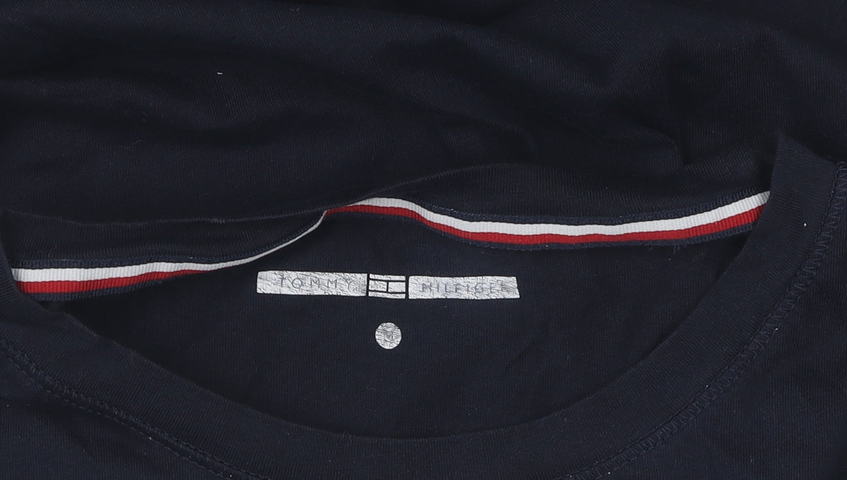 Womens UK Size M Tommy Hilfiger Black Cotton T-Shirt