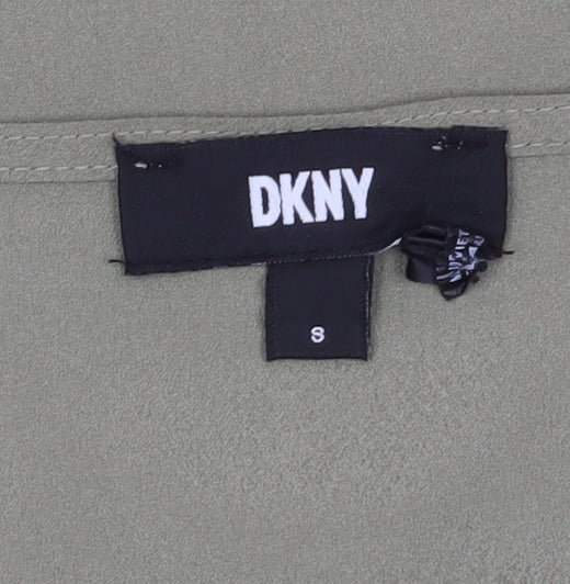 DKNY Women’s Green V-Neck Sleeveless Blouse