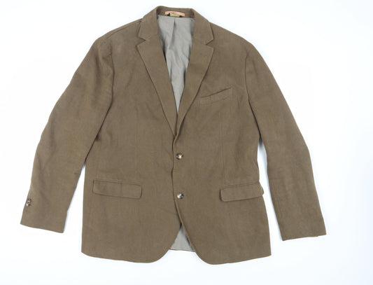Massimo Dutti Men's Brown Blazer, Size 48, Formal