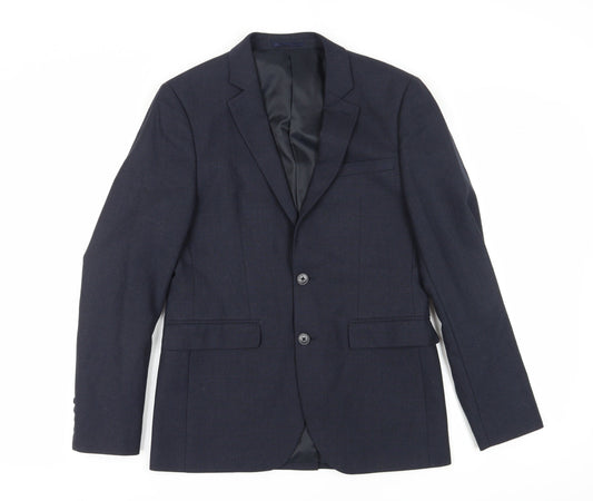 Jaeger Men's Blue Blazer, 38, Regular Fit, Formal Elegance