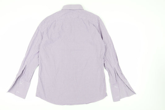 Charles Tyrwhitt Men’s Purple Slim Fit Check Shirt