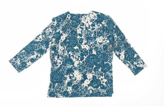 Eastex Women’s Floral Top Multicoloured 3/4 Sleeve Size 10