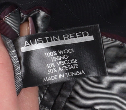 Mens 44 Chest Regular Austin Reed Black Two-Button Blazer