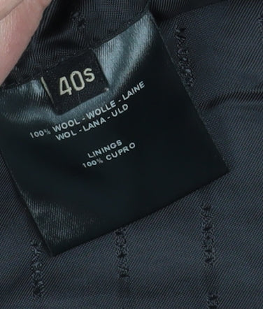 Brand and care label for Jaeger Men's Grey Wool Blazer 40S