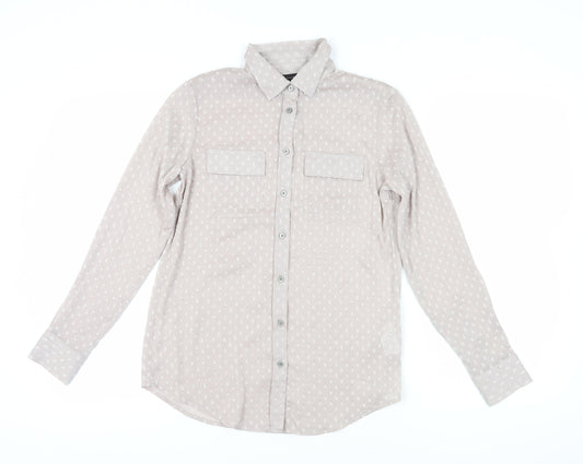 Womens UK Size XS Banana Republic Beige Button-Up