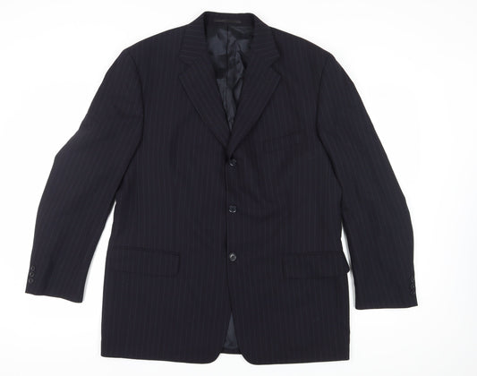 Pierre Cardin Men's Black Wool Blazer 44R