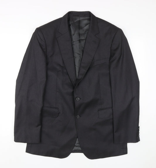 Jaeger Men's Black Wool Blazer, Size 42S, Formal Wear
