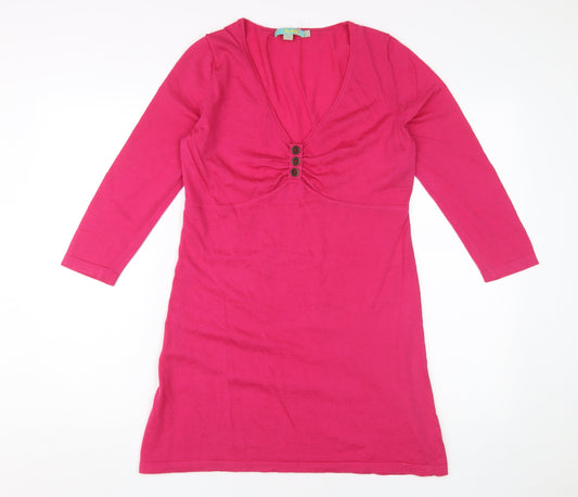Womens UK Size 14 Boden Pink Wool Blouse