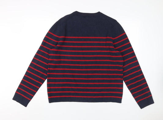 Banana Republic Blue Striped Pullover Jumper L Unisex