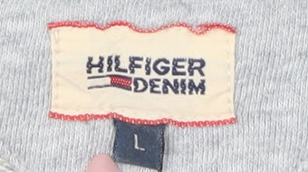Hilfiger Denim Women's Grey Lace Pullover Sweatshirt L