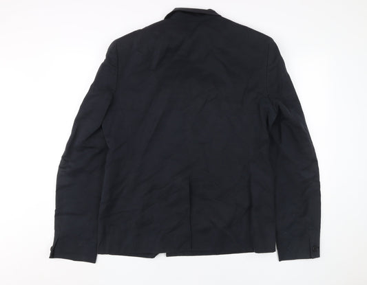 AllSaints Men's Black Double-Breasted Blazer Size 40
