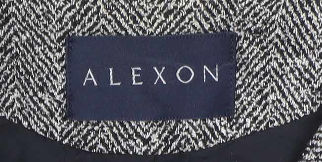 Alexon Women Grey Tweed Blazer Size 14 - Button Closure