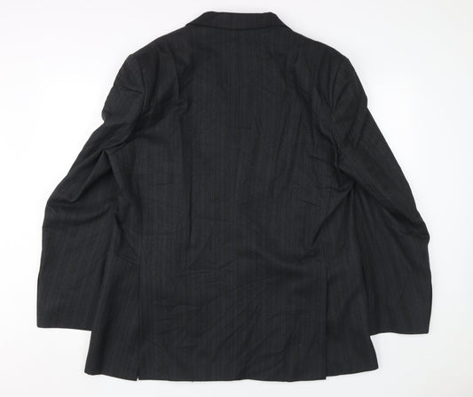 Magee Men's Black Regular Fit Tweed Blazer, Size 44R