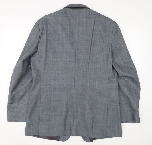 Magee Men's Grey Check Blazer Size 42S